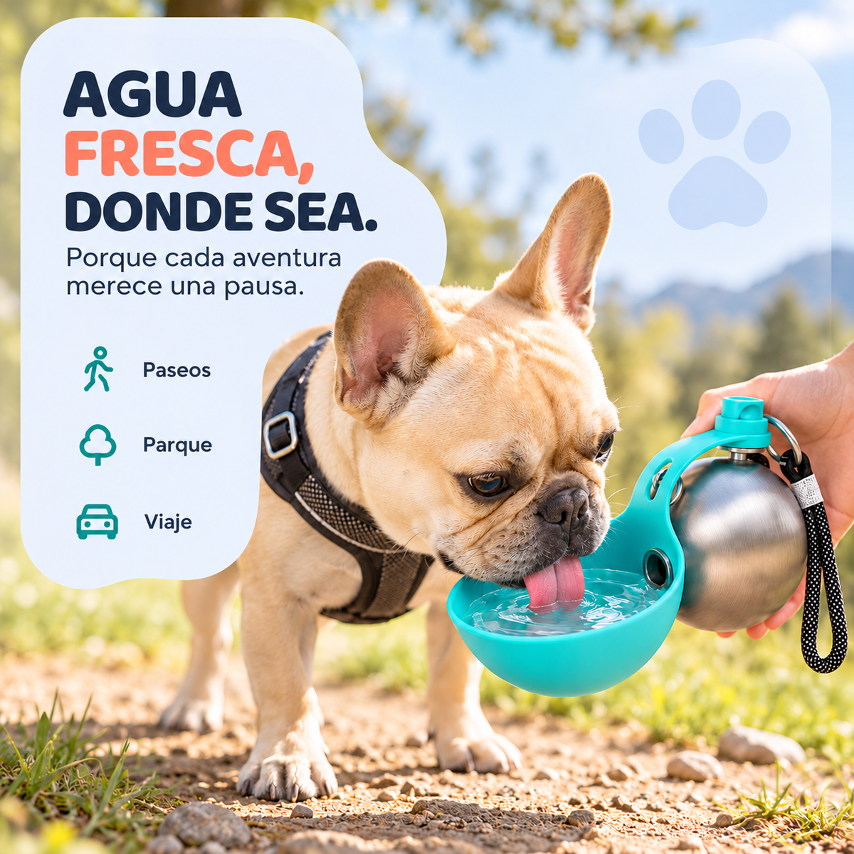 Bebedero Portátil 2 en 1 para Perro Rovian Pets