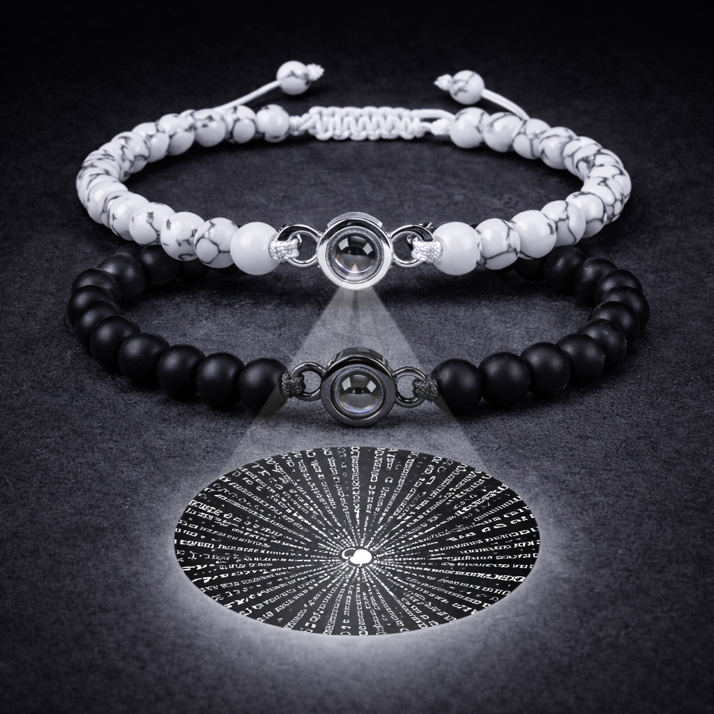 Pulseras de Pareja "Te Amo" en 100 Idiomas