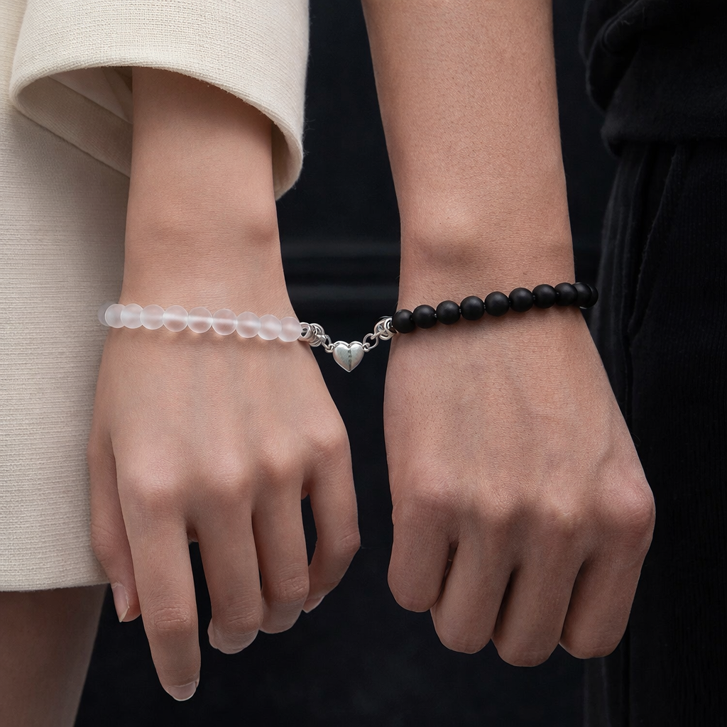 Pulseras de Pareja Magnéticas de Corazón Luminosas