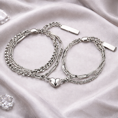 Pulseras de Pareja Magnéticas de Corazón