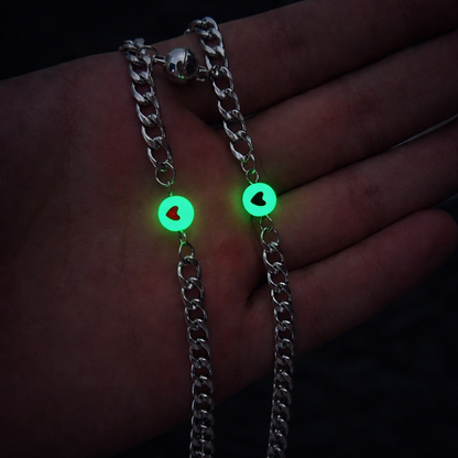 Pulseras de Pareja Magnéticas Brilla en Oscuridad