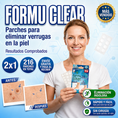 FormuClear™ Parches para eliminar Verrugas 2x1