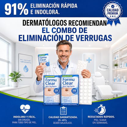 FormuClear™ Parches para eliminar Verrugas 2x1