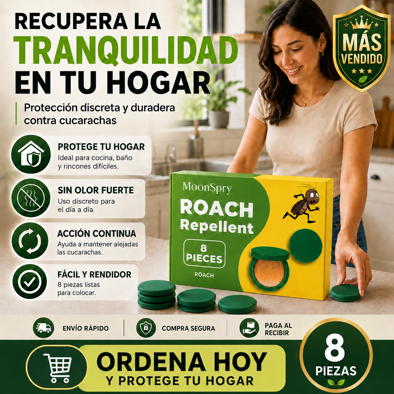 MoonSpry™ Elimina Cucarachas Desde el Nido y Protege tu Hogar por 90 Días