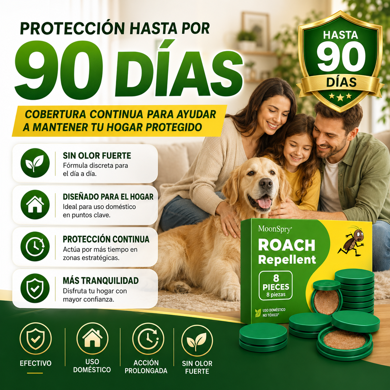 MoonSpry™ Elimina Cucarachas Desde el Nido y Protege tu Hogar por 90 Días